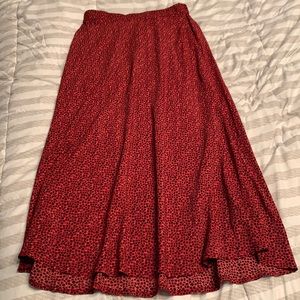 Medium red maxi skirt from boutique